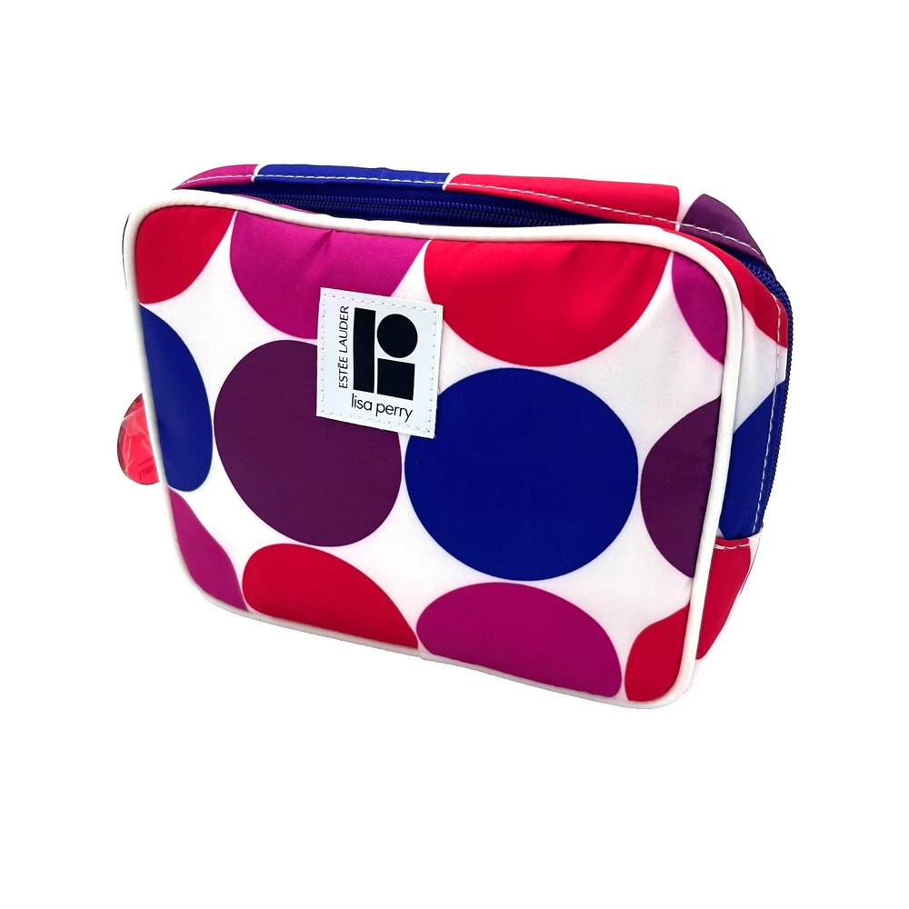 Estee Lauder Lisa Perry Polka Dot Cosmetic Bag 6x‎ 9x2